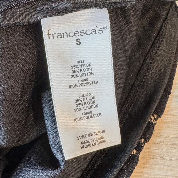 NWT- Skylar High Neck Black Lace Knit Gothic Blouse, Side Zipper, Women’s Small - Picture 8 of 10